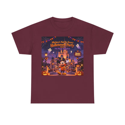 Halloween Mickey T-Shirt — "Not So Scary Halloween Party" Castle Graphic Tee