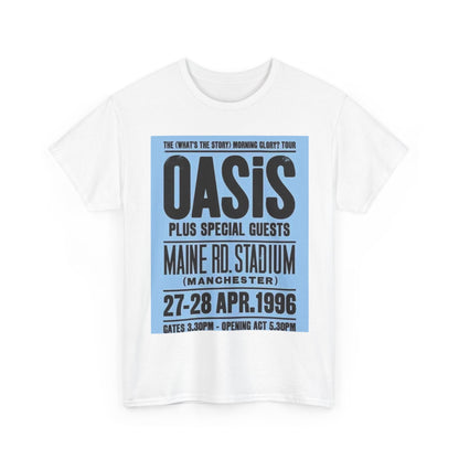 Oasis 1996 Maine Road Tour Poster T‑Shirt — Maine Rd. Stadium Concert Tee