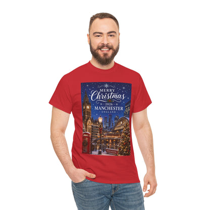 Manchester Christmas Tee — Merry Christmas 2026 Holiday T‑Shirt