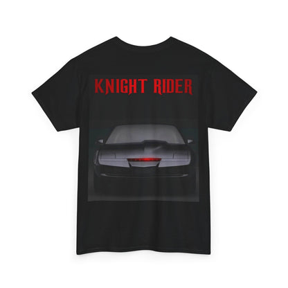 Knight Rider T-Shirt — Retro Car Graphic Tee with Red Scanner Light