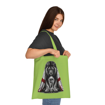 England Lion Tote Bag – Protective Lion Illustration Cotton Tote