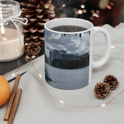 Lake Eola Orlando Swan Paddle Boat Lake Ceramic Coffee Mug — 11oz & 15oz Scenic Photo Mug