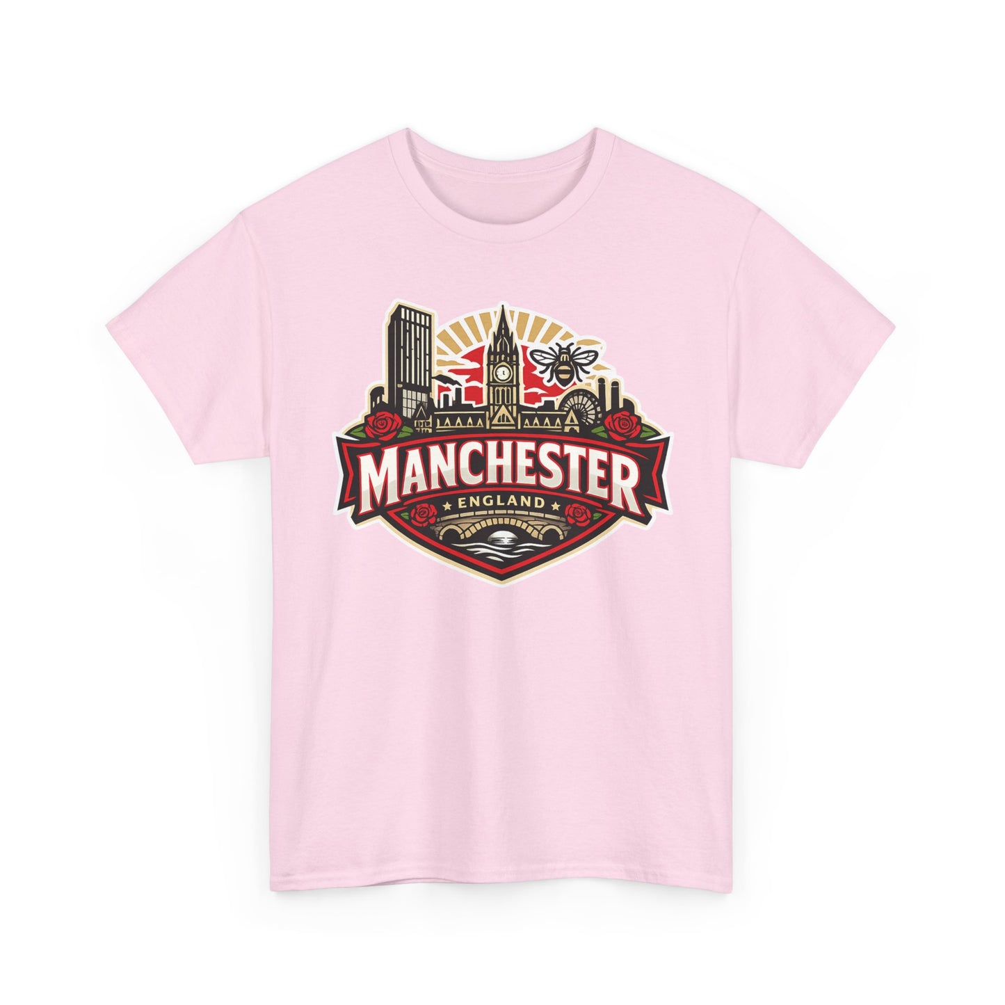Manchester England Skyline T-Shirt — Vintage City Crest Tee