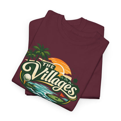 The Villages of Florida Sunset Logo Tee - Florida Palm Beach Retro T-Shirt