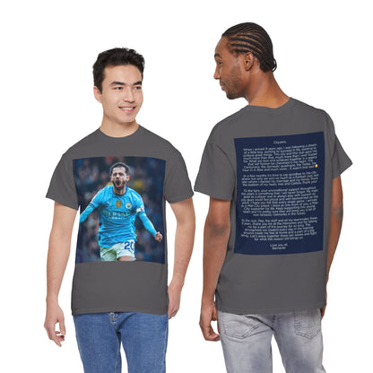 Bernardo Silva Tribute Tee – Inspirational Letter & Celebrating Goal Moment