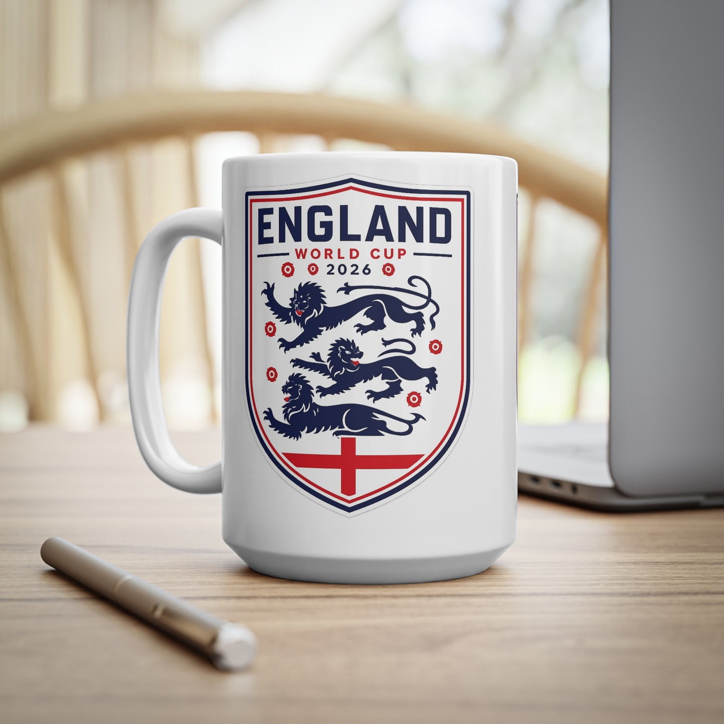England World Cup 2026 Crest Mug — Ceramic Coffee Cup (11oz & 15oz)