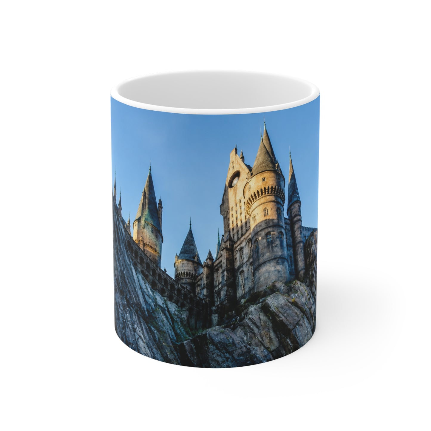 Hogwarts Castle Skyline Coffee Mug — Fantasy Castle Ceramic Mug (11oz & 15oz)