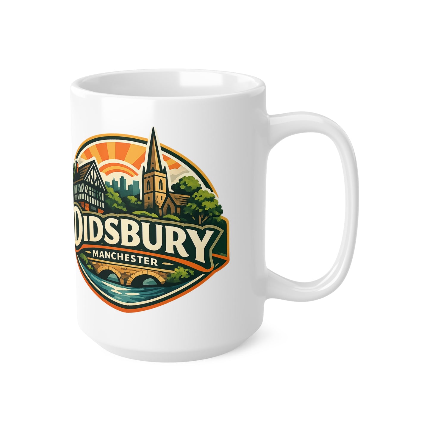 Didsbury Manchester Ceramic Coffee Cups, 11oz, 15oz