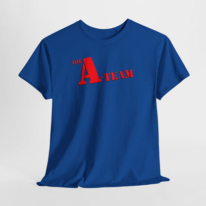 A-Team Graphic Tee — Retro Red Logo Vintage Crew T-Shirt
