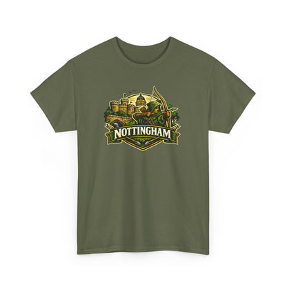 Nottingham Vintage Crest T-Shirt — Robin Hood Castle Travel Tee
