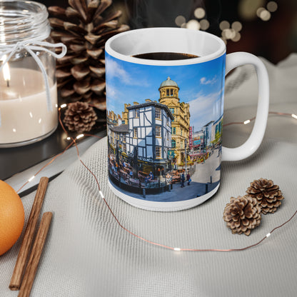 Manchester England Street Scene Ceramic Coffee Mug — 11oz & 15oz