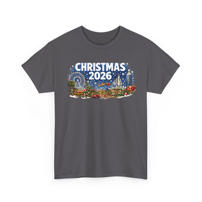 Christmas 2026 Holiday Tee — Festive Winter Village Graphic T-Shirt