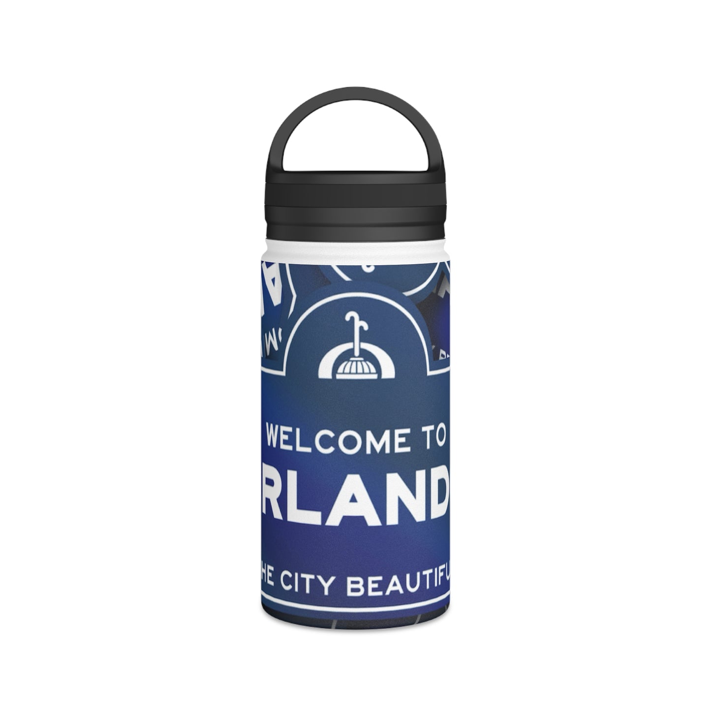 Orlando Stainless Steel Water Bottle — "Welcome to Orlando" Travel Bottle with Handle Lid