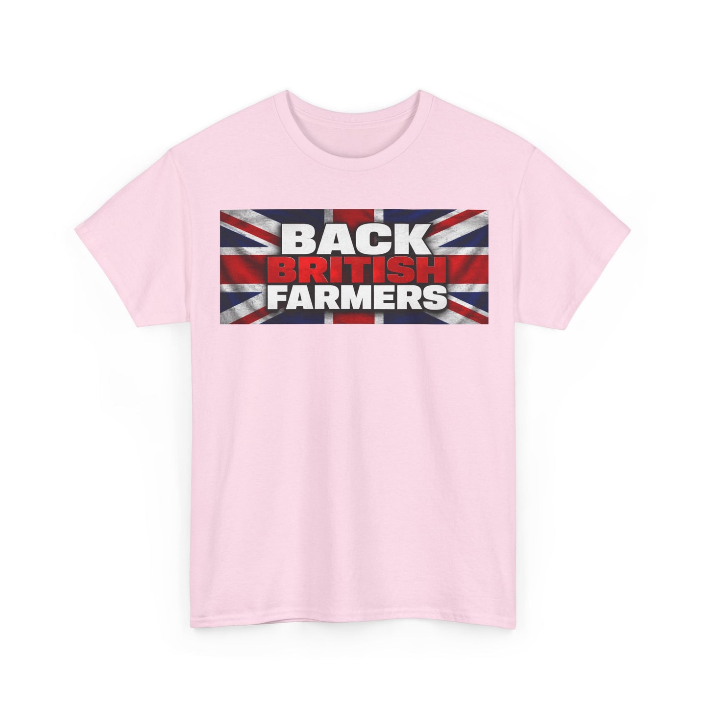 Back British Farmers T-Shirt — Union Jack Support Tee for UK Farmers