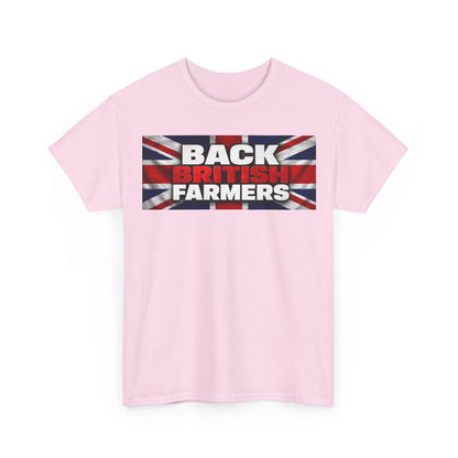 Back British Farmers T-Shirt — Union Jack Support Tee for UK Farmers