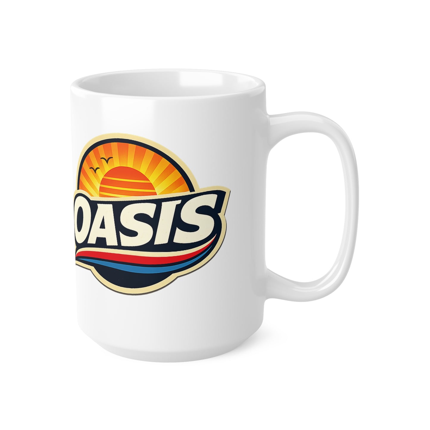Oasis Sunrise Ceramic Mug — 11oz & 15oz Coffee Cup