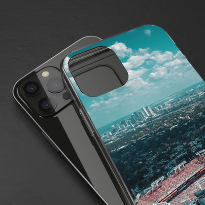 Tampa Bay Raymond James Stadium Clear Phone Case — Aerial City Stadium Design