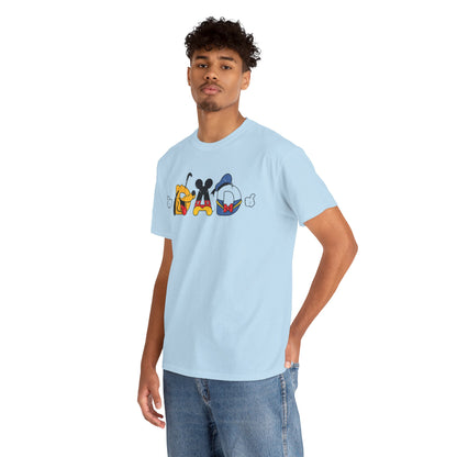 Disney Dad Character Graphic Tee — Playful Colorful Character Icons T-Shirt