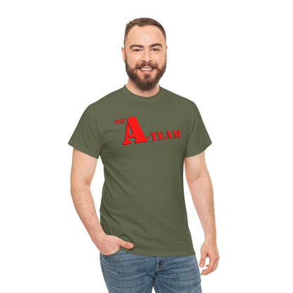A-Team Graphic Tee — Retro Red Logo Vintage Crew T-Shirt