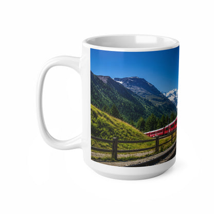 Mountain Train Scenic Coffee Mug – Red Alpine Railway 11oz/15oz