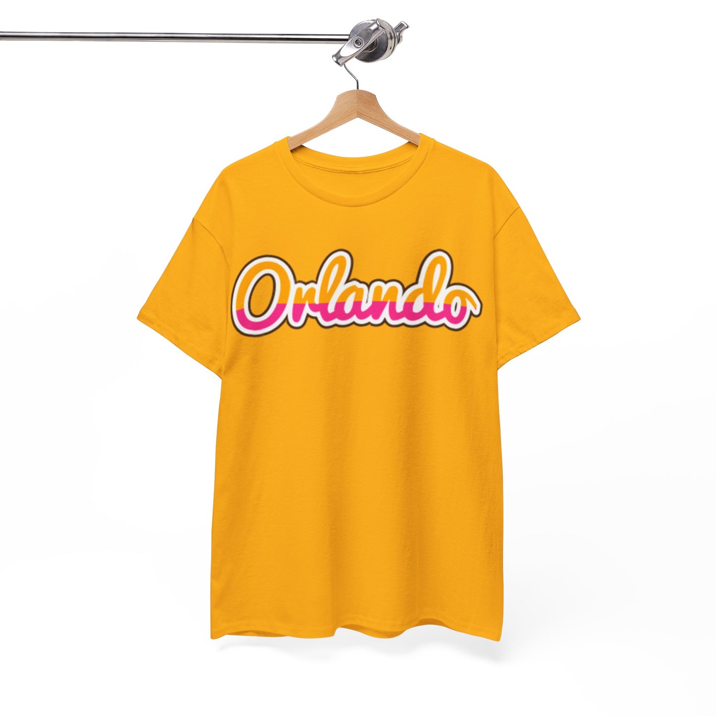 Orlando Retro Script Tee — Vintage Sunset City Souvenir Shirt