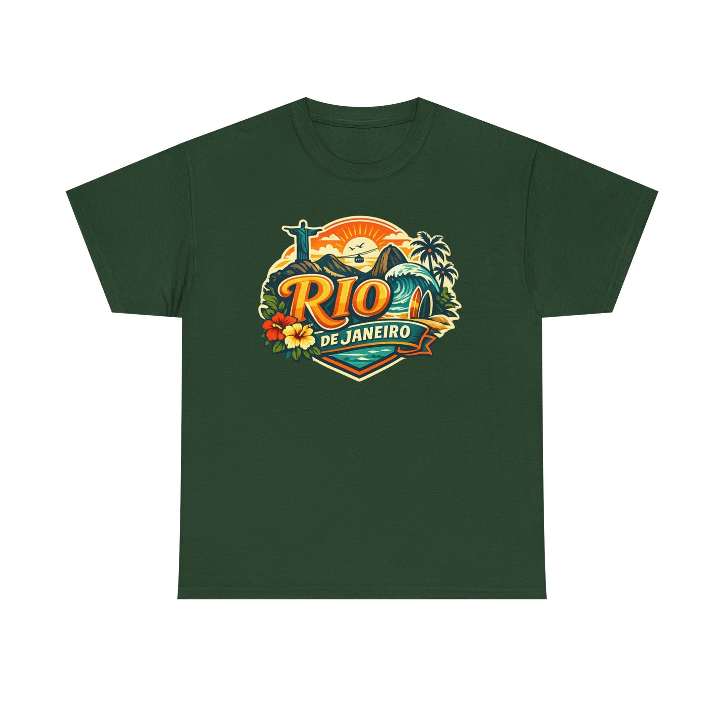 Rio de Janeiro Vintage Travel Tee – Tropical Sunset Beach T‑Shirt