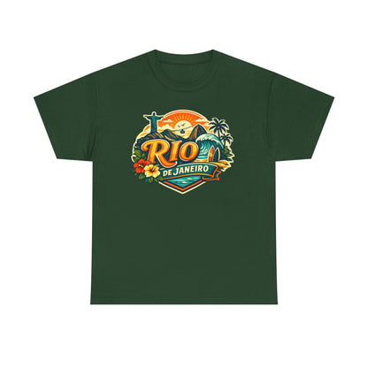 Rio de Janeiro Vintage Travel Tee – Tropical Sunset Beach T‑Shirt