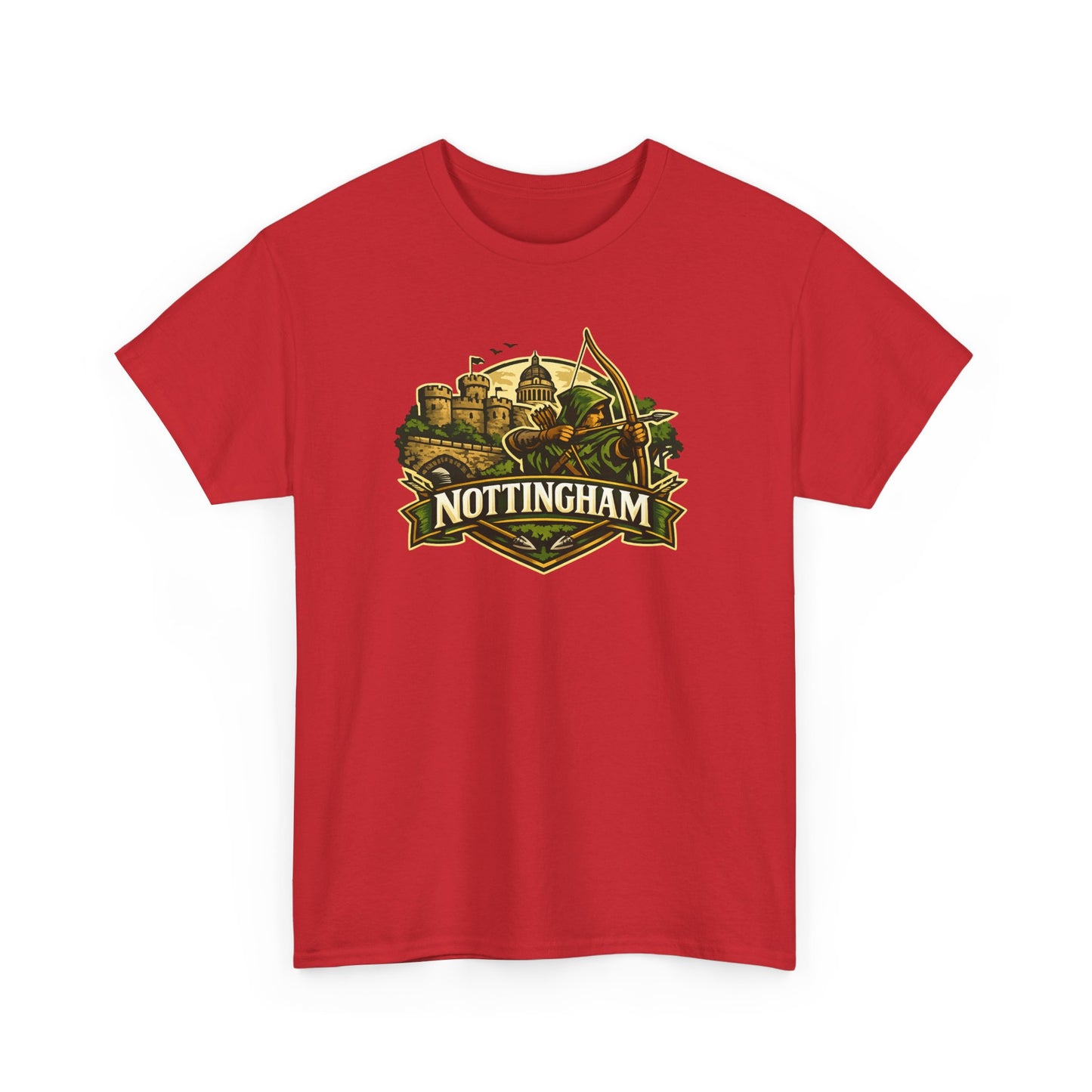 Nottingham Vintage Crest T-Shirt — Robin Hood Castle Travel Tee