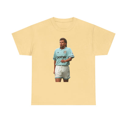Uwe Rosler Manchester City Legend Graphic Tee - Retro Football Kit Print