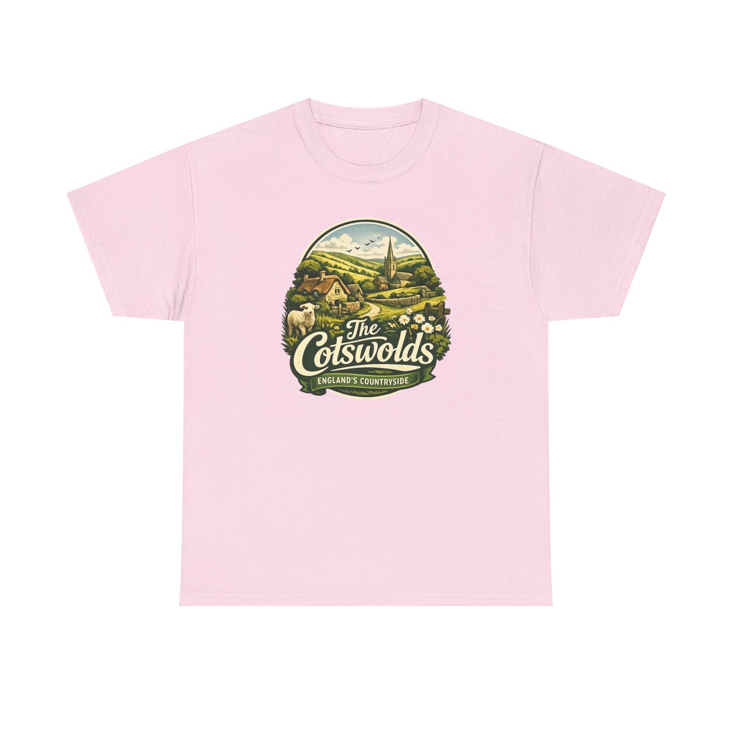 Cotswolds Vintage Landscape T‑Shirt — The Cotswolds Countryside Tee