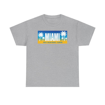 Miami West Palm Beach Vintage Tee — "MIAMI" Beach Palm Trees T‑Shirt