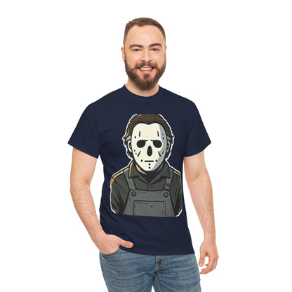 Horror Mask Tee — Jason-Inspired Halloween T-Shirt