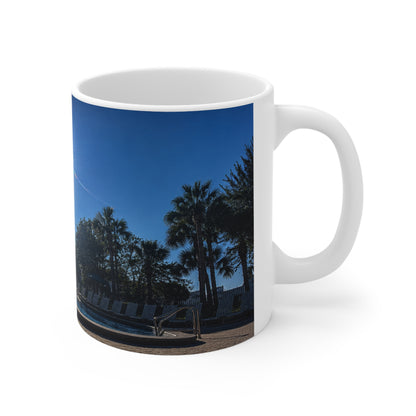 Rosen Inn Closest to Universal Sunrise Poolside Mug — 11oz & 15oz Ceramic Coffee Cup