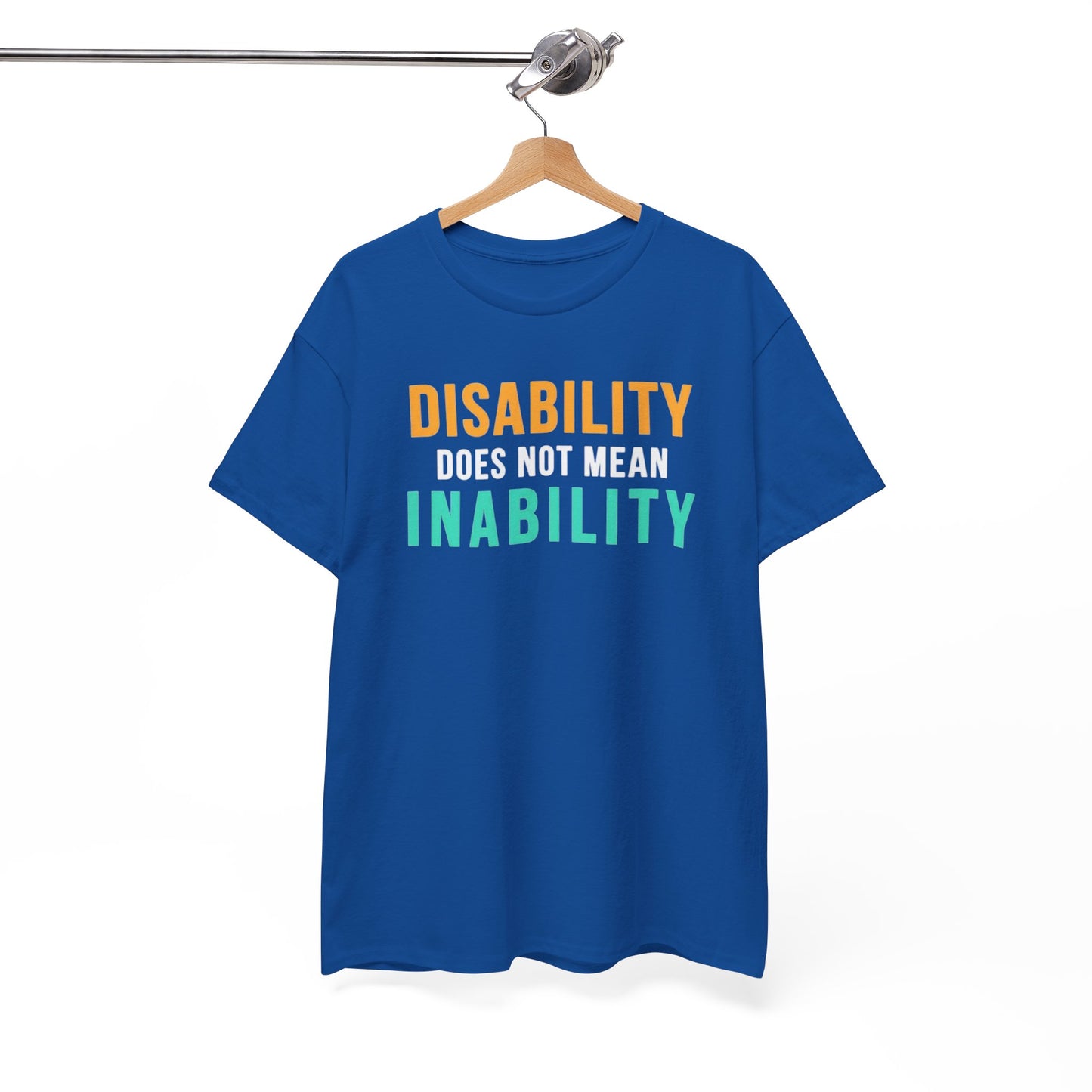 Disability Does Not Mean Inability T-Shirt — Inspirational Disability Awareness Tee