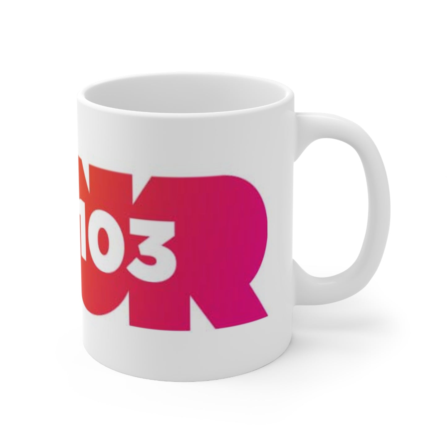 Coffee Mug – Retro 'Key 103' Gradient Logo Ceramic Mug (11oz, 15oz)