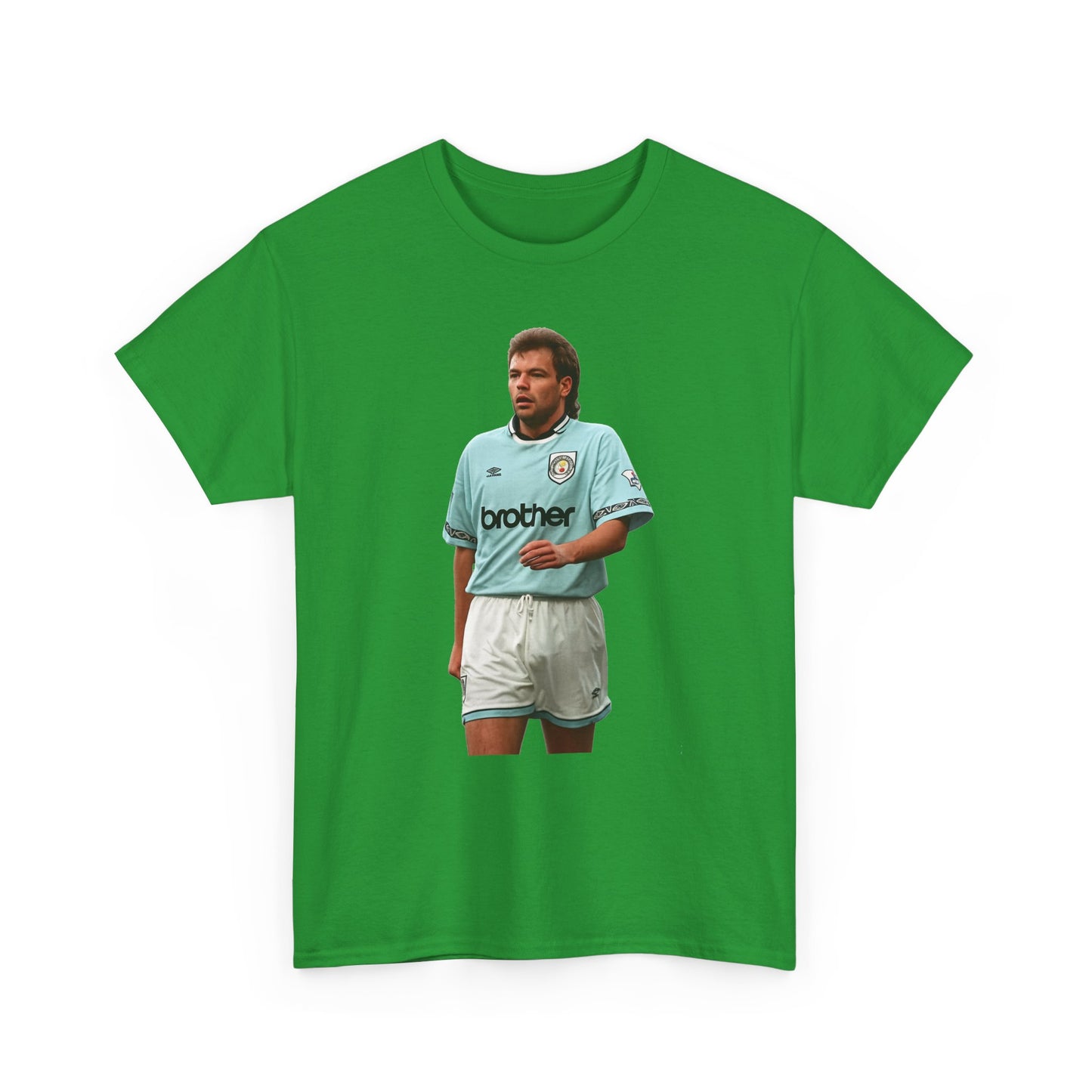 Uwe Rosler Manchester City Legend Graphic Tee - Retro Football Kit Print