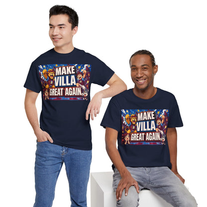 Aston VIlla Make Villa Great Again T-Shirt — Funny Political Parody Tee