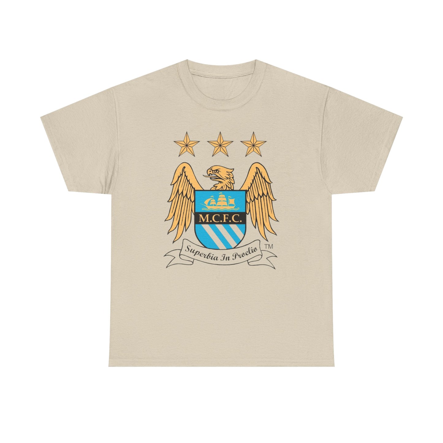 Manchester City Retro Club Crest T‑Shirt — MCFC Vintage Style Club Emblem Tee