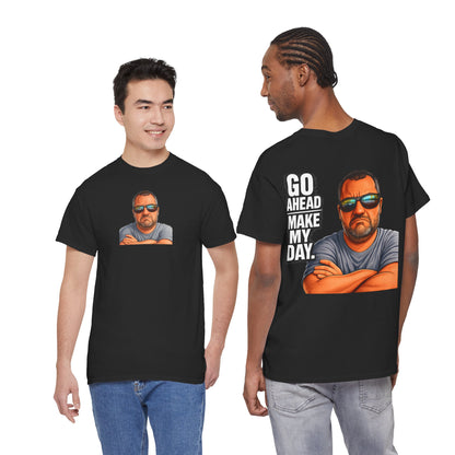 Go Ahead Make My Day T-Shirt — Sunglasses Guy Graphic Tee