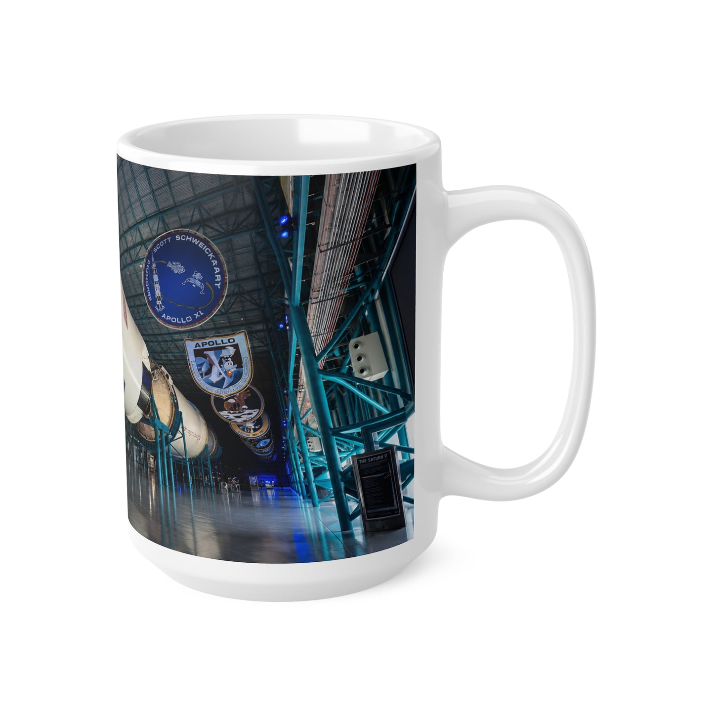 Space Museum Rocket Ceramic Coffee Mug – NASA Exhibit Photo, 11oz & 15oz