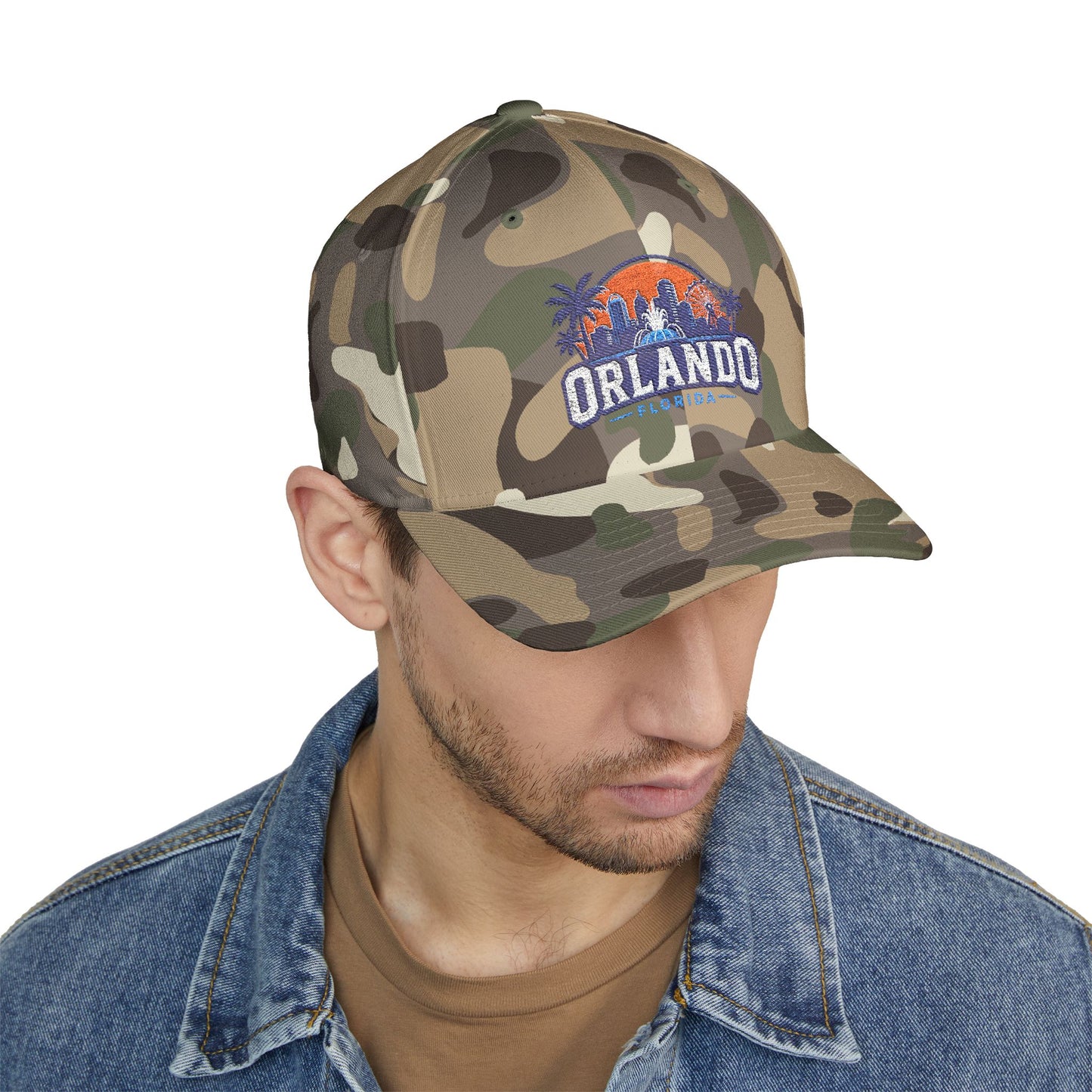 Orlando Florida Embroidered Baseball Cap — Sunset Skyline Hat