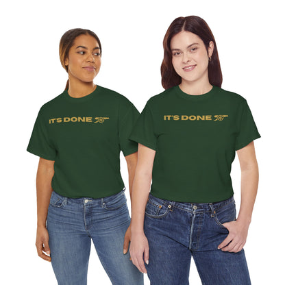 It's Done Arsenal Champions T-Shirt – Minimalist Gold Script Tee