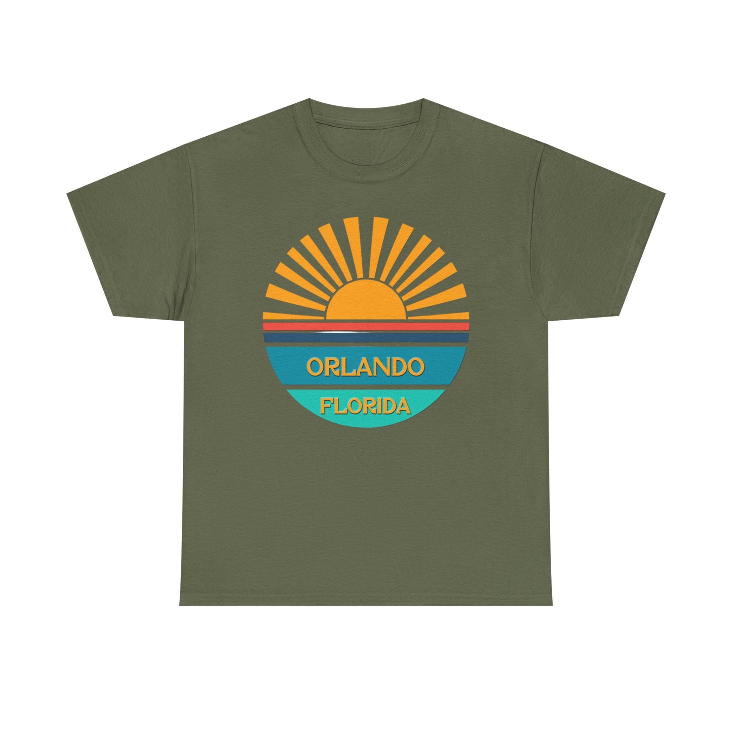 Orlando Florida Sunset T-Shirt – Retro Sunburst Vacation Tee