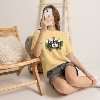 T-Shirt — "Tinsel Tits" Funny Christmas Wreath Holiday Tee