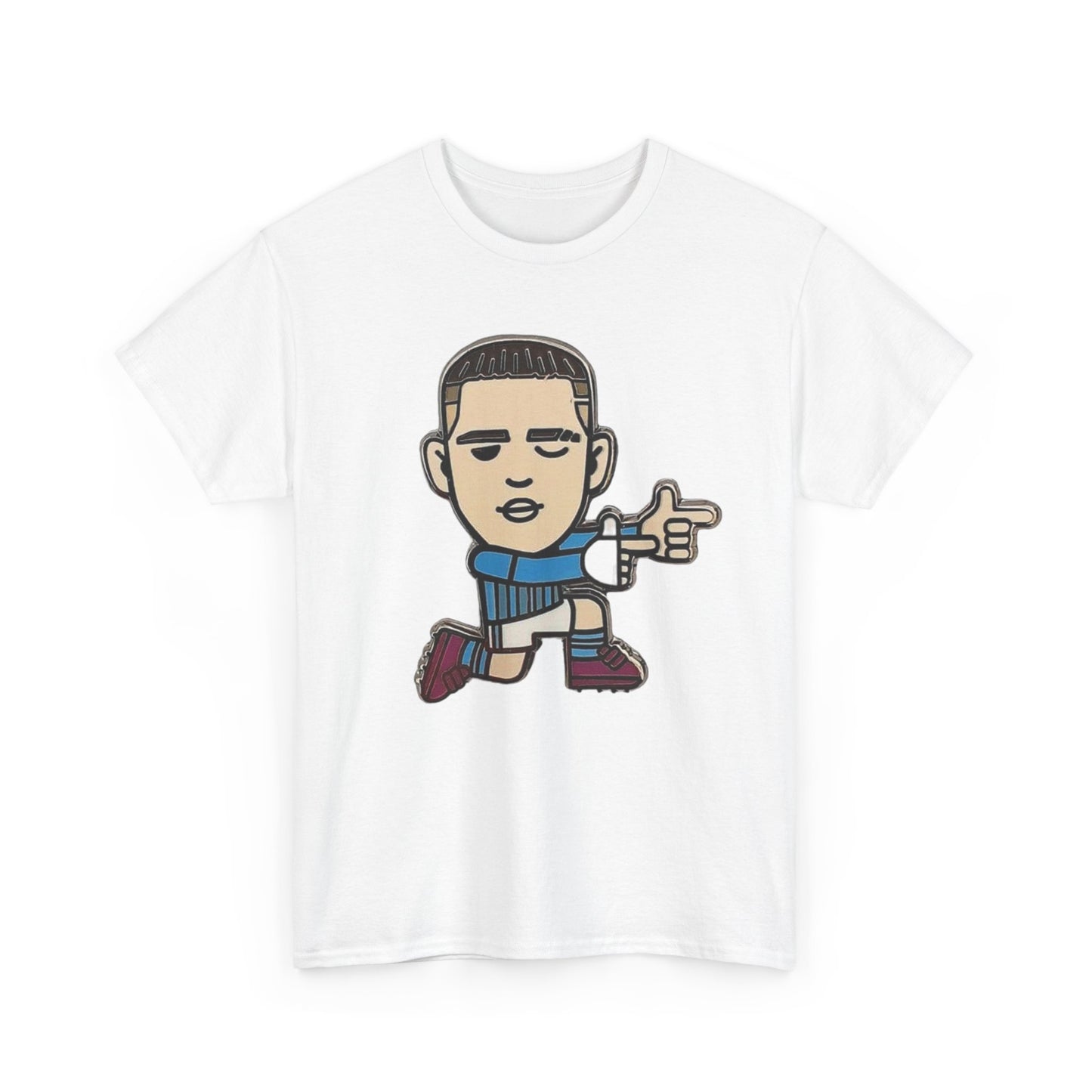 Phil Foden Cartoon Dance Pose Tee - Funky Character Graphic T-Shirt