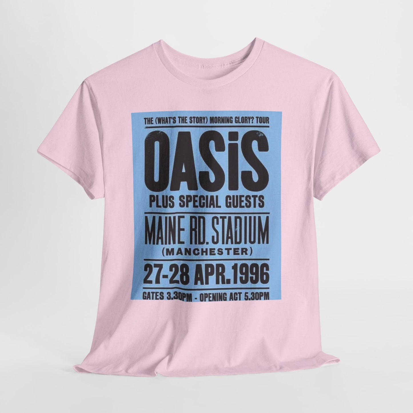 Oasis 1996 Maine Road Tour Poster T‑Shirt — Maine Rd. Stadium Concert Tee