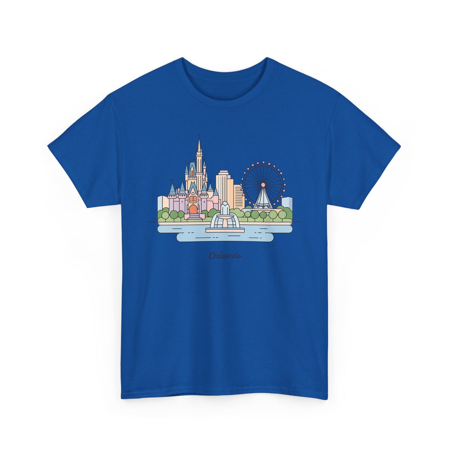 Orlando Skyline T-Shirt — Cute Cityscape Graphic Tee with 'Orlando' Text