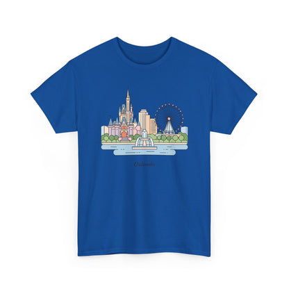 Orlando Skyline T-Shirt — Cute Cityscape Graphic Tee with 'Orlando' Text
