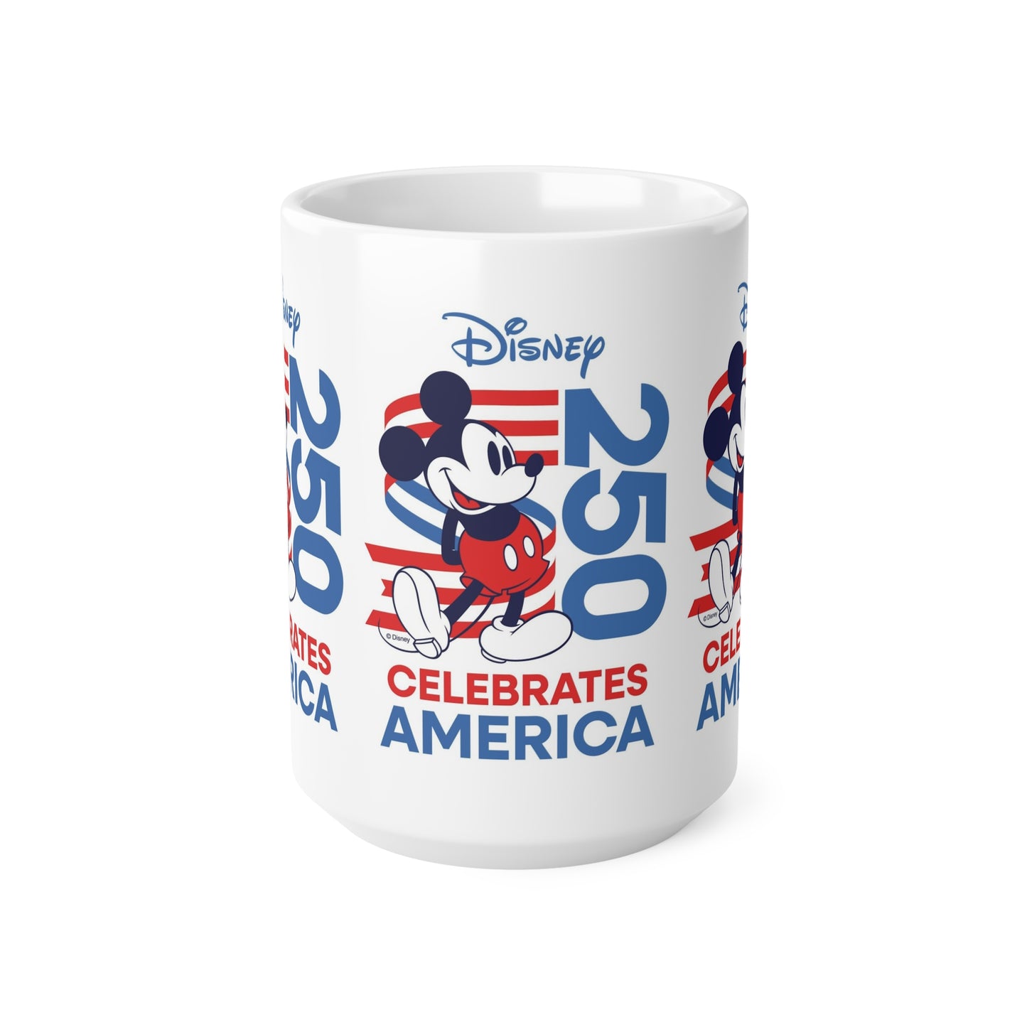 Mickey Mouse 250 Celebrates America Ceramic White Coffee Mug — 11oz & 15oz