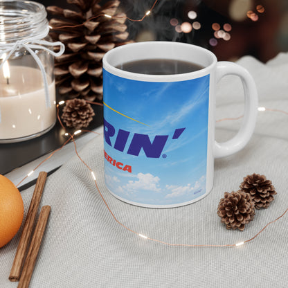 Soaring Across America Ceramic Coffee Mug — Sky Design, 11oz & 15oz